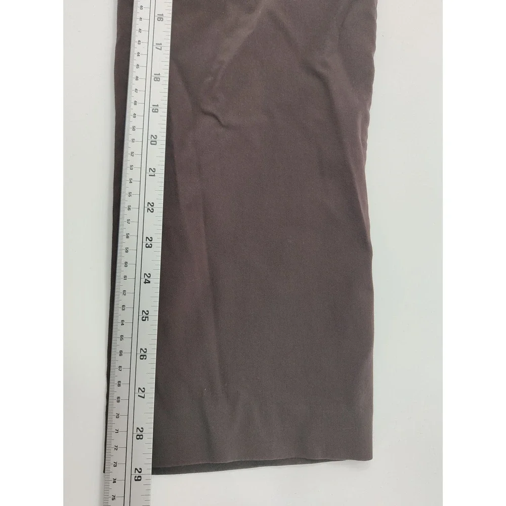 Kim Rogers Curvy Brown Pull On Straight Leg Pants Tummy‎ Control Womens 16W